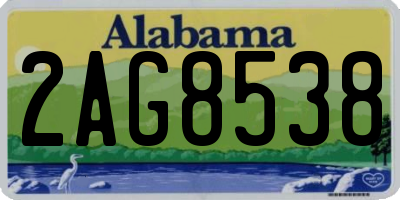 AL license plate 2AG8538