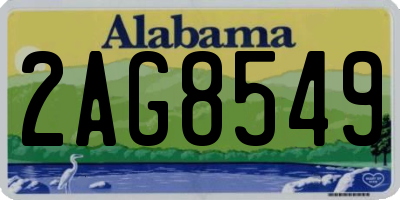 AL license plate 2AG8549