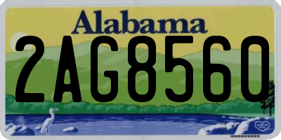 AL license plate 2AG8560