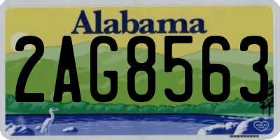 AL license plate 2AG8563