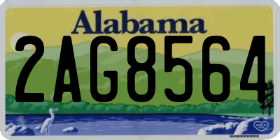 AL license plate 2AG8564