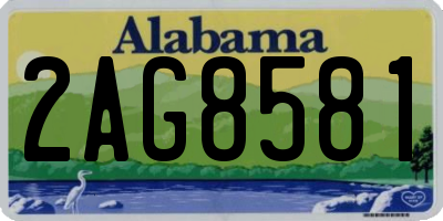 AL license plate 2AG8581