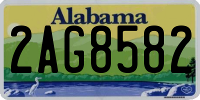 AL license plate 2AG8582