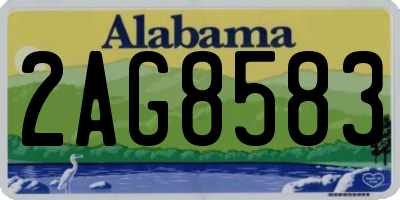 AL license plate 2AG8583