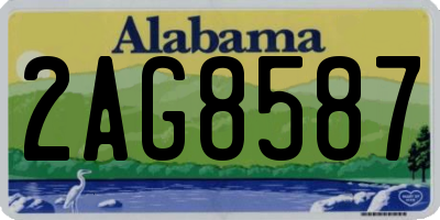 AL license plate 2AG8587