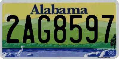 AL license plate 2AG8597