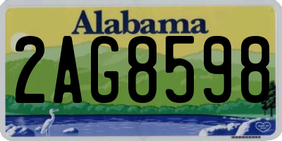 AL license plate 2AG8598