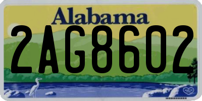AL license plate 2AG8602