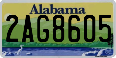 AL license plate 2AG8605