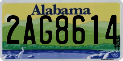 AL license plate 2AG8614