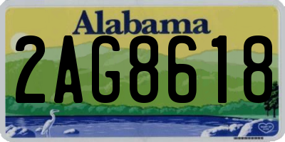 AL license plate 2AG8618