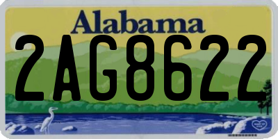 AL license plate 2AG8622