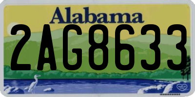AL license plate 2AG8633