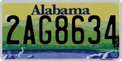 AL license plate 2AG8634