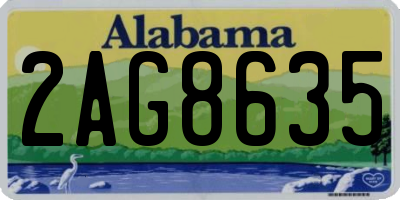 AL license plate 2AG8635