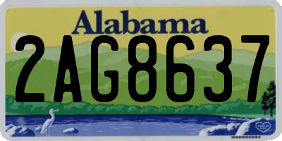 AL license plate 2AG8637