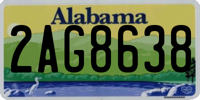 AL license plate 2AG8638