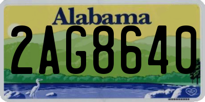 AL license plate 2AG8640