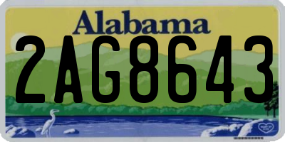 AL license plate 2AG8643
