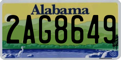 AL license plate 2AG8649