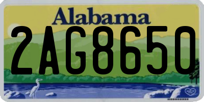AL license plate 2AG8650