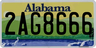 AL license plate 2AG8666