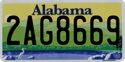 AL license plate 2AG8669