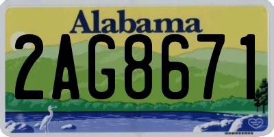 AL license plate 2AG8671