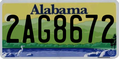 AL license plate 2AG8672