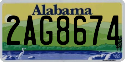 AL license plate 2AG8674