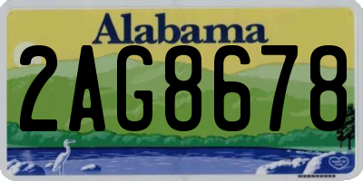 AL license plate 2AG8678