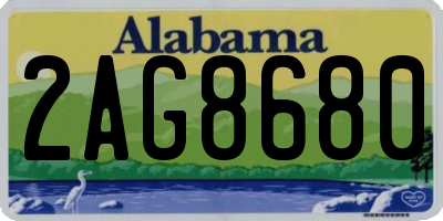 AL license plate 2AG8680