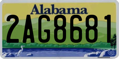 AL license plate 2AG8681
