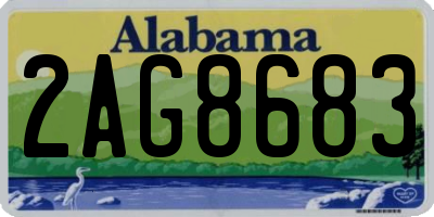 AL license plate 2AG8683