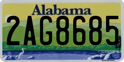 AL license plate 2AG8685