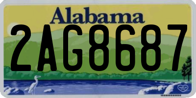 AL license plate 2AG8687