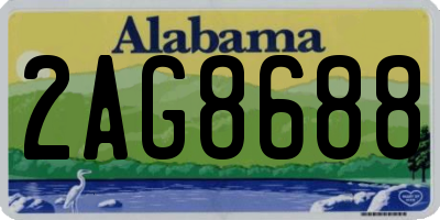 AL license plate 2AG8688