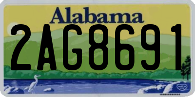 AL license plate 2AG8691