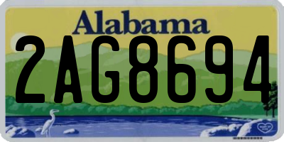 AL license plate 2AG8694