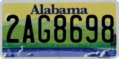 AL license plate 2AG8698