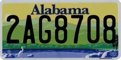 AL license plate 2AG8708