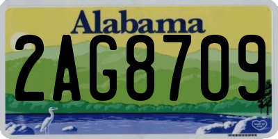 AL license plate 2AG8709