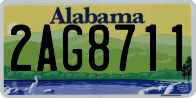 AL license plate 2AG8711