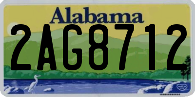 AL license plate 2AG8712