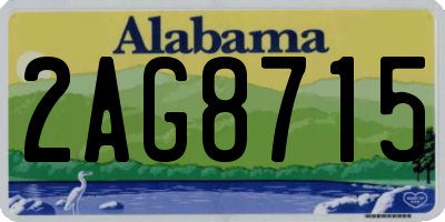AL license plate 2AG8715
