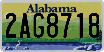 AL license plate 2AG8718