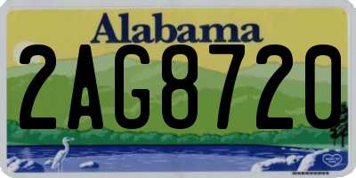 AL license plate 2AG8720
