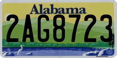 AL license plate 2AG8723