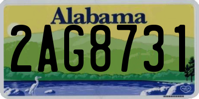 AL license plate 2AG8731