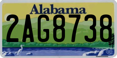 AL license plate 2AG8738